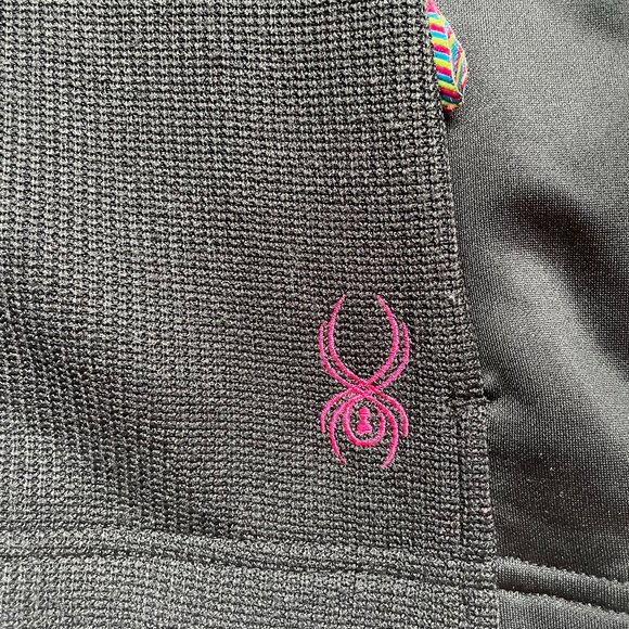 EUC youth Large black Spyder core sweater jacket with beaver Creek Resort logo - Picture 3 of 6